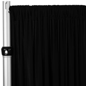Spandex 4-way Stretch Drape Curtain 10ft H x 60" W - Black