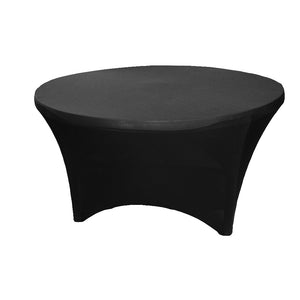 6 FT Round Spandex Table Cover - Black