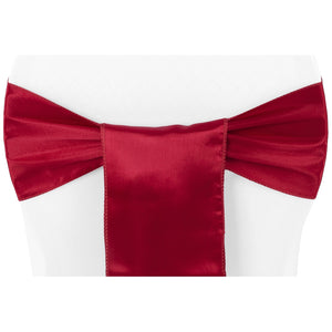 Standard Satin Chair Sash - Red