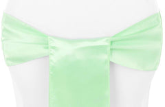 Standard Satin Chair Sash – Mint Green