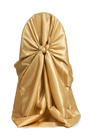 Taffeta Universal Self Tie Chair Cover Gold