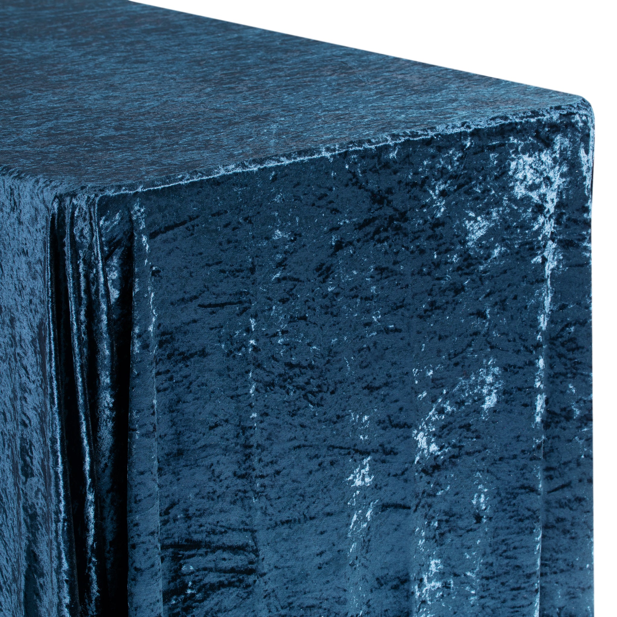 Velvet 90"x132" Rectangular Tablecloth - Navy Blue