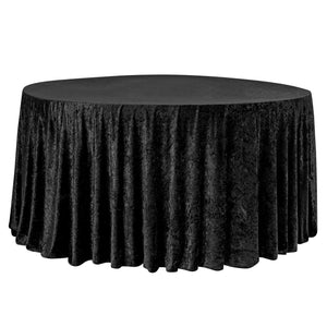 Velvet 120" Round Tablecloth - Black