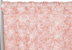 Rosette Satin 8ft H x 54″ W Drape/Backdrop Panel – Blush