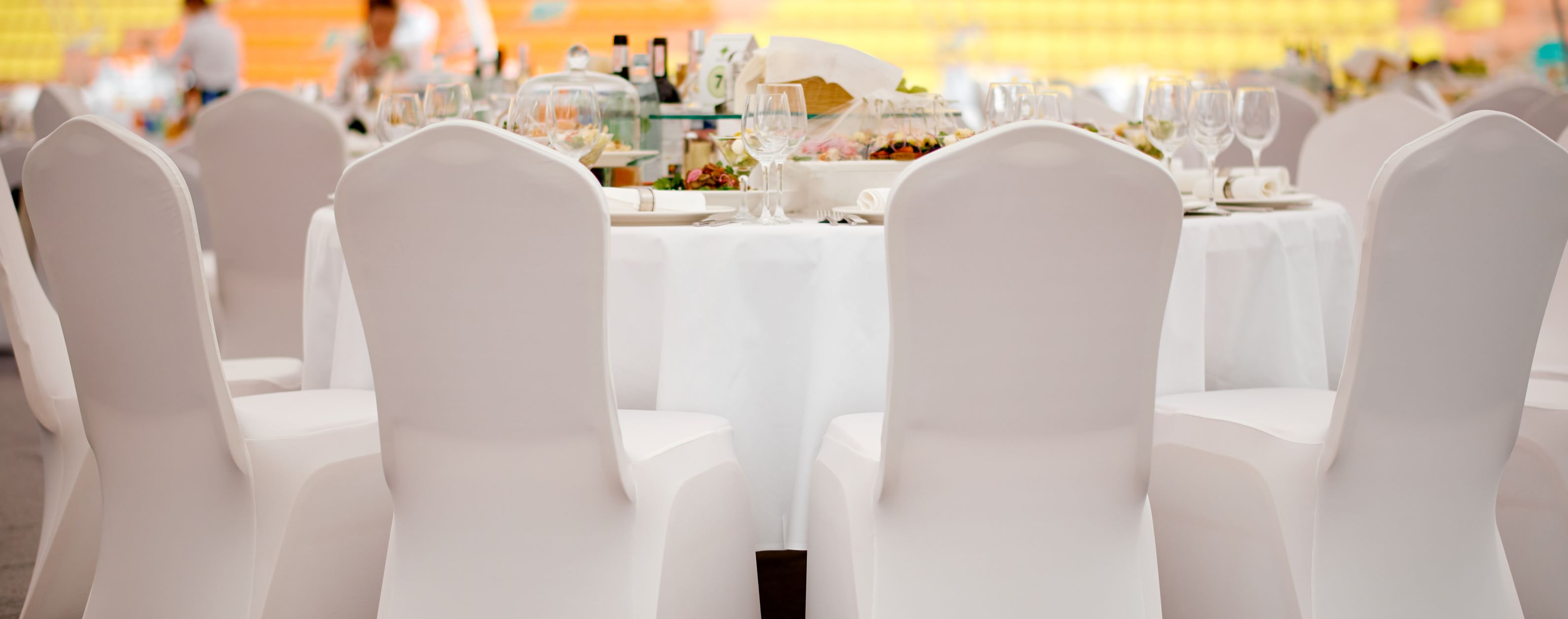 all white table linens