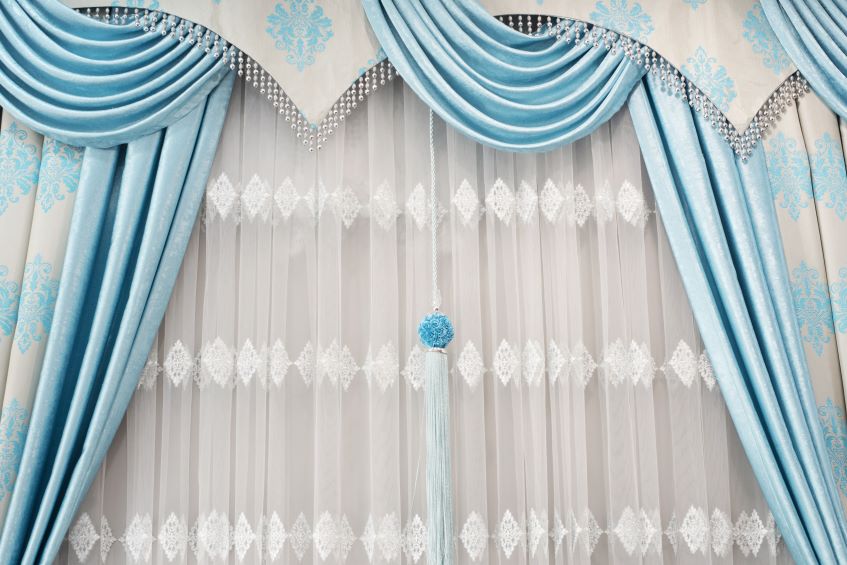 beautifully draped curtain