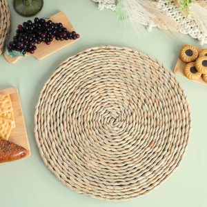 Braided Raffia Straw 15" Placemats (4pc/set)