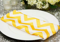 Chevron 20″x20″ Satin Napkin – Yellow