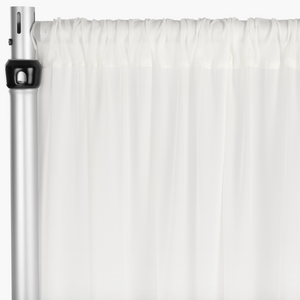 Chiffon Curtain Drape 14ft H x 58" W Panel - Ivory