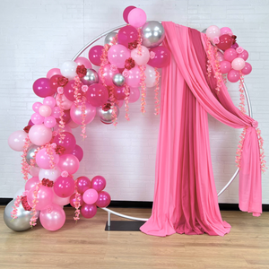 Chiffon Curtain Drape 14ft H x 58" W Panel - Pink