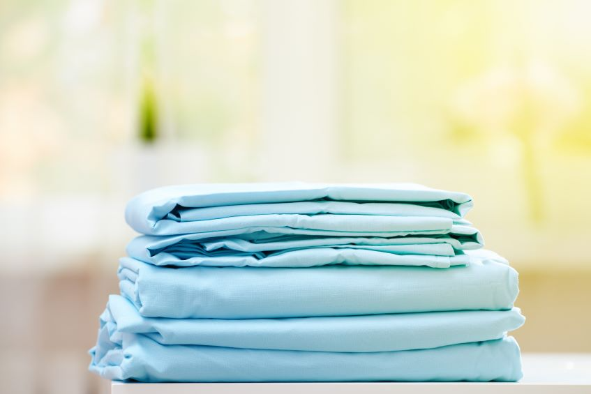 clean folded linens