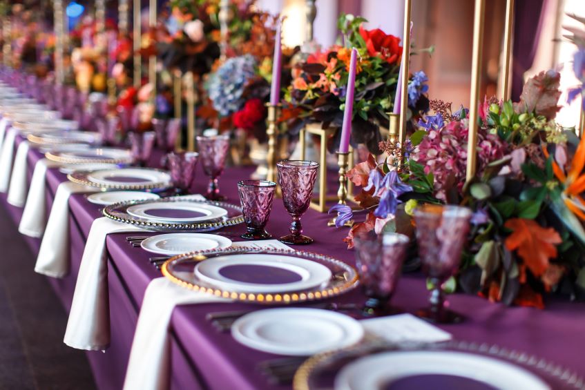 elegant catering setup