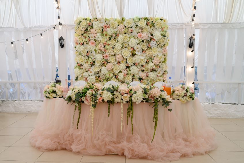 floral wedding table