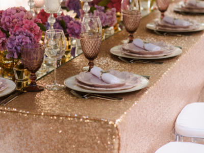 gold sequin tablecloth