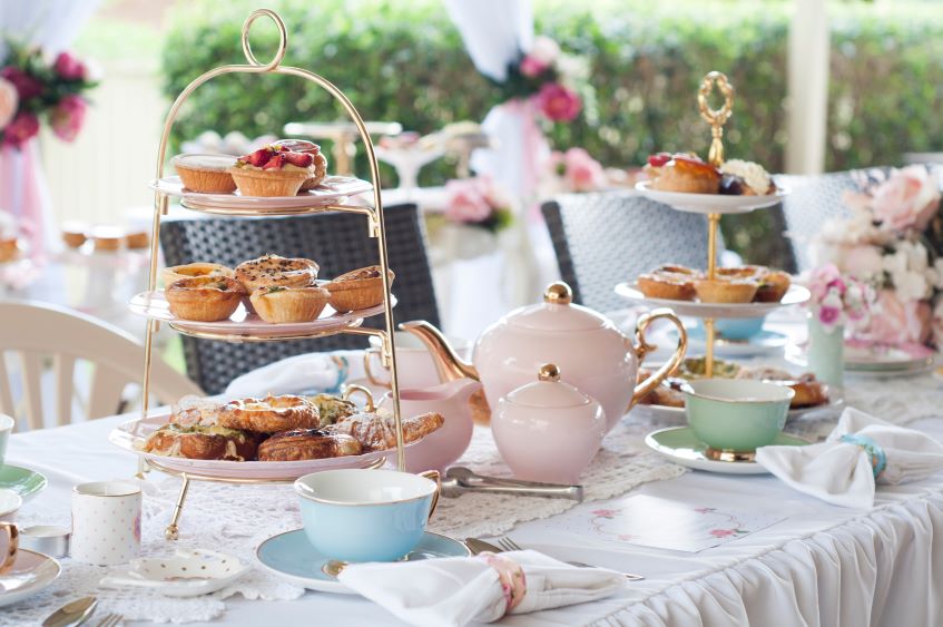 high tea setup