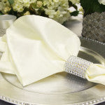 Lamour Satin Napkin 20"x20" - Ivory