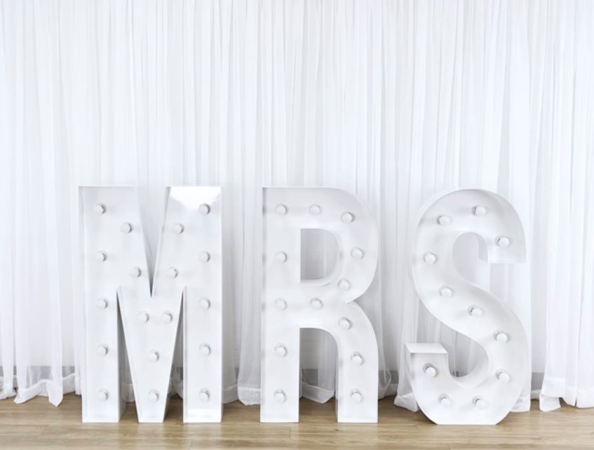 mrs marquee letters