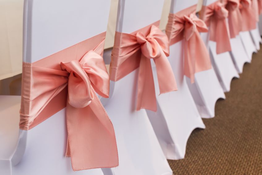 pink chair sashes