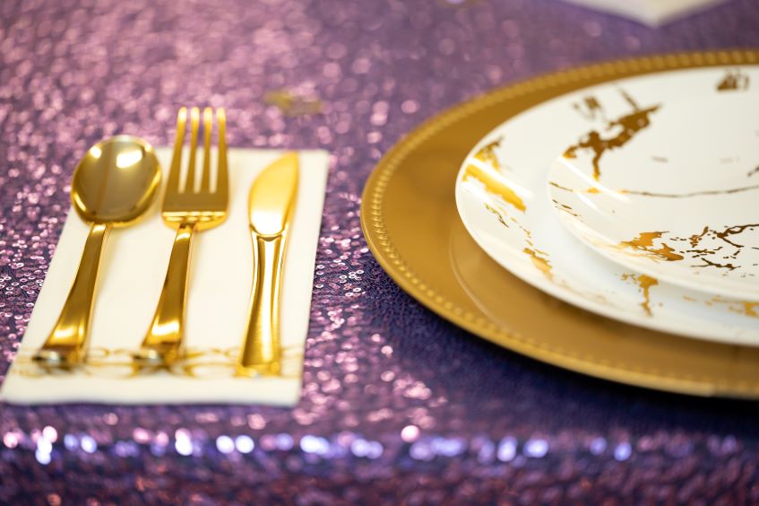 pink sequin tablecloths