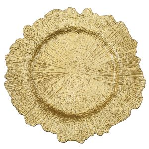 Reef Acrylic Plastic Charger Plate - Gold