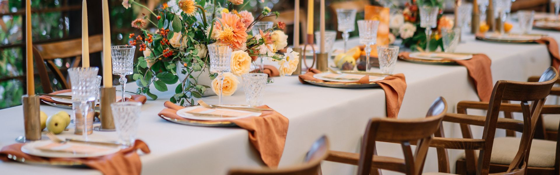 rustic wedding banquet