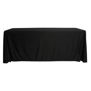 Scuba 90"x132" Rectangular Oblong Tablecloth - Black