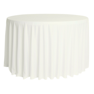 Scuba 120" Round Tablecloth - Ivory