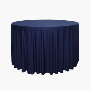 Scuba 120" Round Tablecloth - Navy Blue