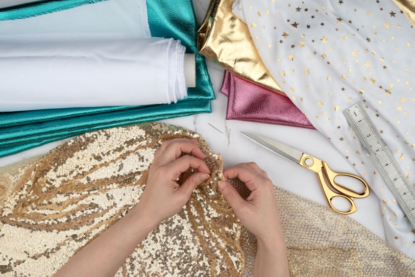 sewing the sequin fabrics