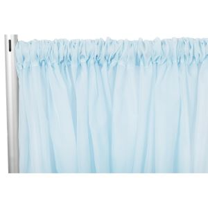 Sheer Voile Flame Retardant (FR) 10ft H x 118" W Drape/Backdrop Curtain Panel - Baby Blue