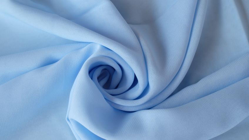 soft blue chiffon fabrics