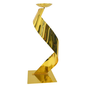 Spiral Ribbon Floral Centerpiece Stand - Gold