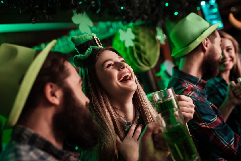 young people dressed for st. patrick's day