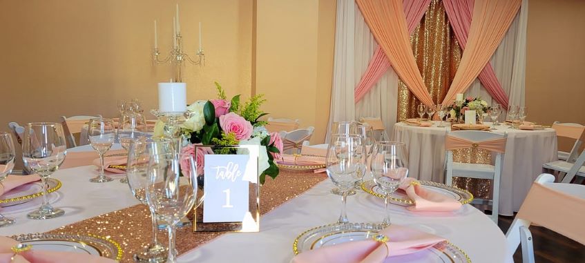 elegant wedding setup