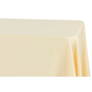 Economy Polyester Tablecloth 90"x132" Oblong Rectangular - Champagne