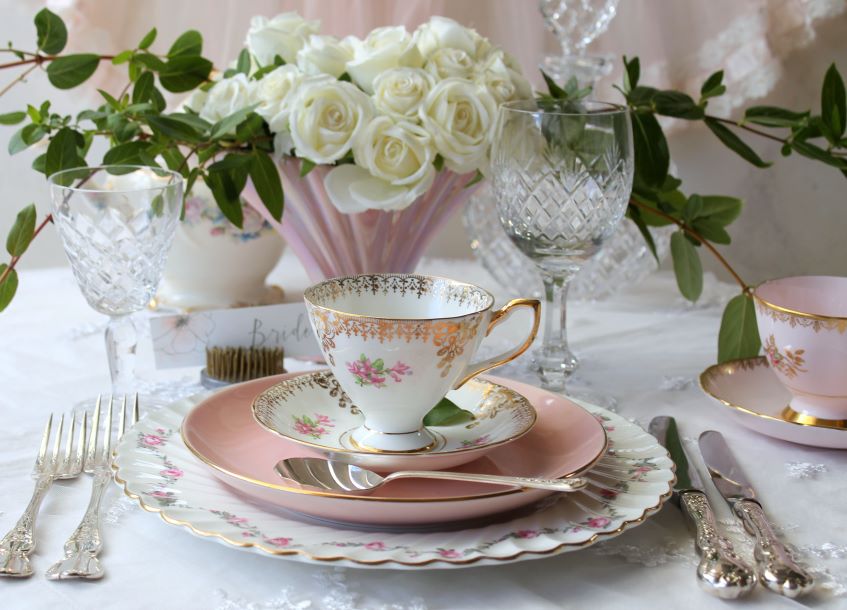 vintage wedding table set