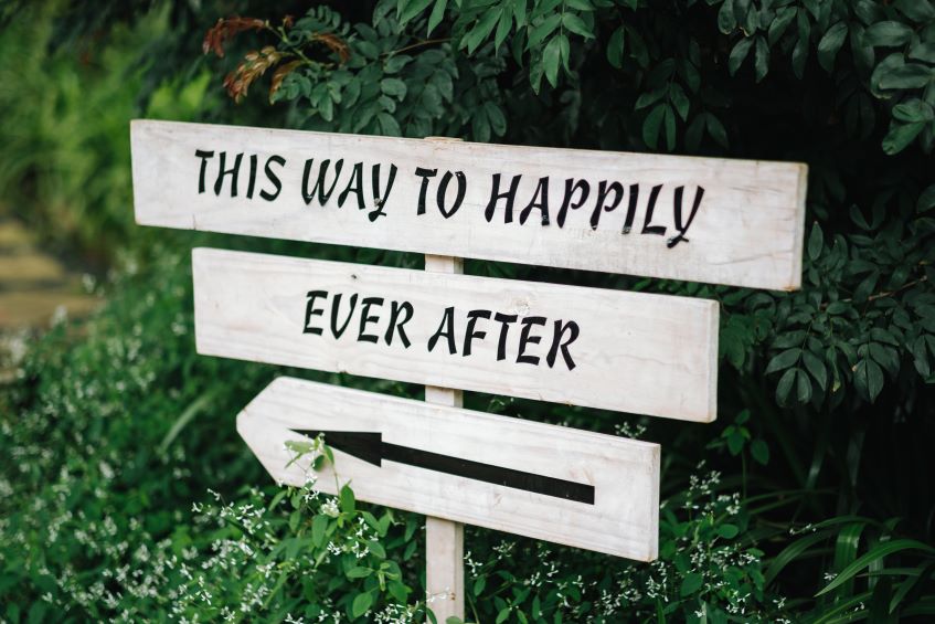 wedding directional signs