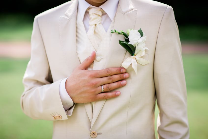 white tie wedding attire