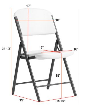 white and black folding chair