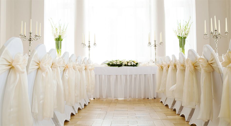 white chair covers