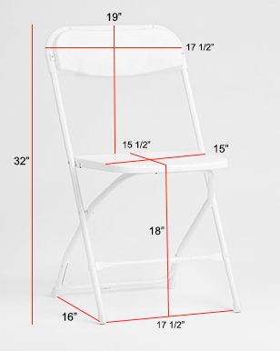 white folding chair