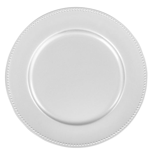 Plain Round 13 Charger Plates - Silver