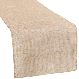 Burlap Table Runner 13"x108" - Natural Tan