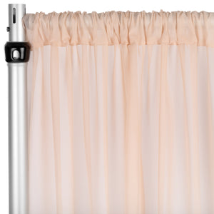 Chiffon Curtain Drape 14ft H x 58" W Panel - Blush/Rose Gold