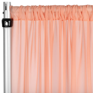 Chiffon Curtain Drape W Panel - Coral