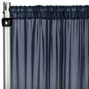 Wholesale Chiffon Curtain Drape Panel Navy Blue– CV Linens
