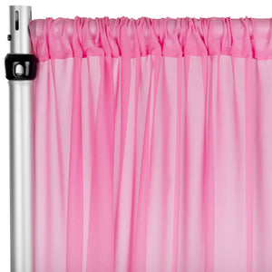 Chiffon Curtain Drape 14ft H x 58" W Panel - Pink