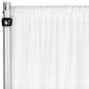 Chiffon Curtain Drape 14ft H x 58" W Panel - White