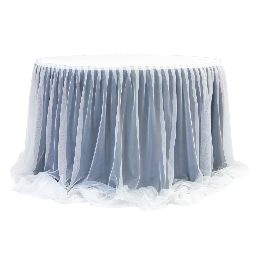 Chiffon Tulle Table Skirt Extra Long 57
