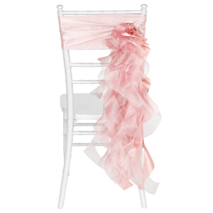 Curly Willow Chair Sash - Dusty Rose/Mauve